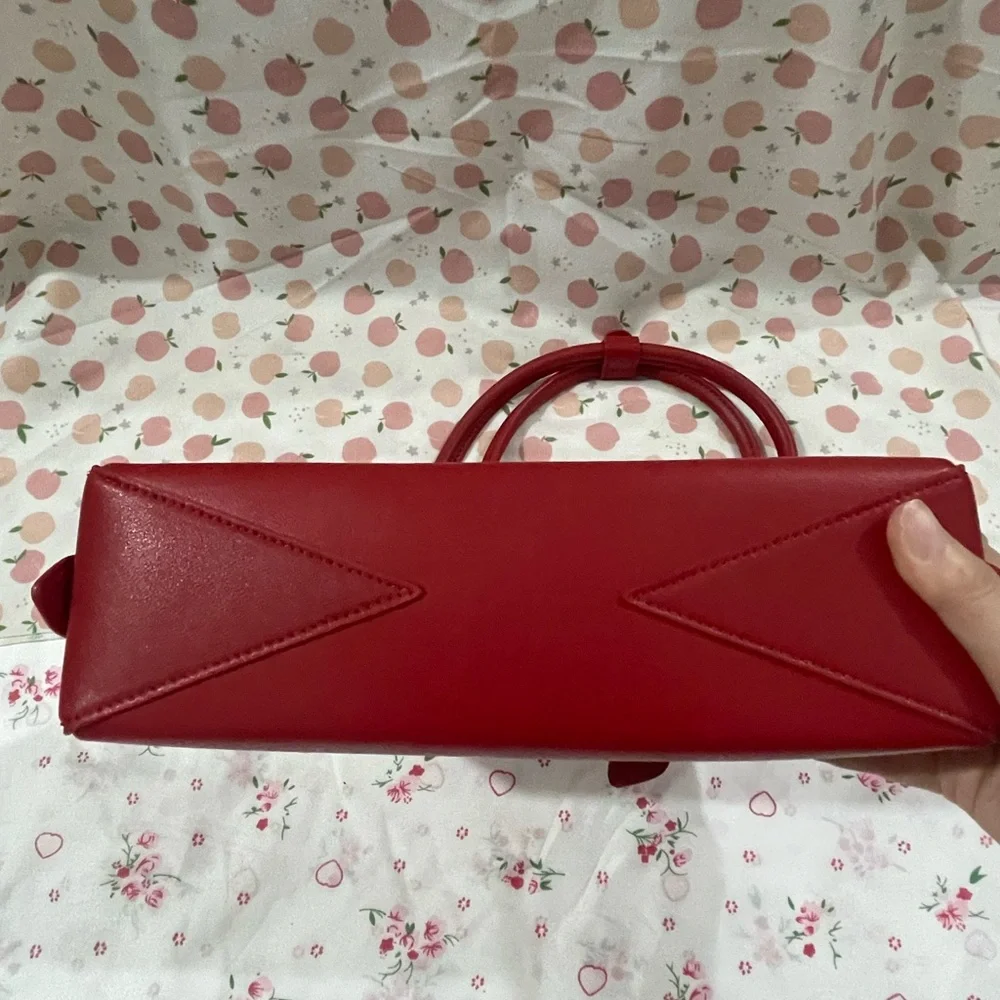 Alaïa Red Leather Barrel Shoulder Bag